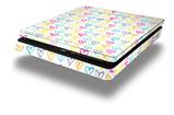 Vinyl Decal Skin Wrap compatible with Sony PlayStation 4 Slim Console Kearas Hearts White (PS4 NOT INCLUDED)