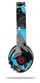 WraptorSkinz Skin Decal Wrap compatible with Beats Solo 2 and Solo 3 Wireless Headphones SceneKid Blue (HEADPHONES NOT INCLUDED)