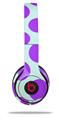 WraptorSkinz Skin Decal Wrap compatible with Beats Solo 2 and Solo 3 Wireless Headphones Kearas Polka Dots Purple And Blue (HEADPHONES NOT INCLUDED)