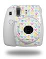 WraptorSkinz Skin Decal Wrap compatible with Fujifilm Mini 8 Camera Kearas Hearts White (CAMERA NOT INCLUDED)