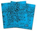 WraptorSkinz Vinyl Craft Cutter Designer 12x12 Sheets Folder Doodles Blue Medium - 2 Pack