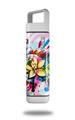 Skin Decal Wrap for Clean Bottle Square Titan Plastic 25oz Floral Splash (BOTTLE NOT INCLUDED)