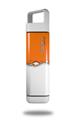 Skin Decal Wrap for Clean Bottle Square Titan Plastic 25oz Ripped Colors Orange White (BOTTLE NOT INCLUDED)