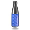 Skin Decal Wrap for RTIC Water Bottle 17oz Gothic Punk Pattern Blue (BOTTLE NOT INCLUDED)