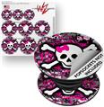 Decal Style Vinyl Skin Wrap 3 Pack for PopSockets Splatter Girly Skull (POPSOCKET NOT INCLUDED)