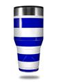 Skin Decal Wrap for Walmart Ozark Trail Tumblers 40oz Psycho Stripes Blue and White (TUMBLER NOT INCLUDED) by WraptorSkinz