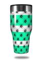 Skin Decal Wrap for Walmart Ozark Trail Tumblers 40oz Kearas Daisies Stripe Sea Foam (TUMBLER NOT INCLUDED) by WraptorSkinz