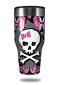 Skin Decal Wrap for Walmart Ozark Trail Tumblers 40oz Pink Bow Skull (TUMBLER NOT INCLUDED) by WraptorSkinz