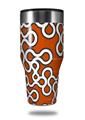 Skin Decal Wrap for Walmart Ozark Trail Tumblers 40oz Locknodes 03 Burnt Orange (TUMBLER NOT INCLUDED) by WraptorSkinz