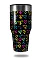 Skin Decal Wrap for Walmart Ozark Trail Tumblers 40oz Kearas Hearts Black (TUMBLER NOT INCLUDED) by WraptorSkinz