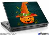 Laptop Skin (Large) - Halloween Mean Jack O Lantern Pumpkin