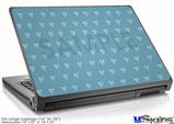 Laptop Skin (Large) - Hearts Blue On White