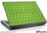 Laptop Skin (Large) - Hearts Green On White