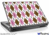 Laptop Skin (Large) - Argyle Pink and Brown