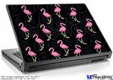 Laptop Skin (Large) - Flamingos on Black