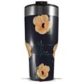 Skin Wrap Decal for 2017 RTIC Tumblers 40oz Poppy Orange Navy (TUMBLER NOT INCLUDED)