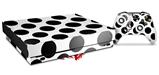 Skin Wrap for XBOX One X Console and Controller Kearas Polka Dots White And Black