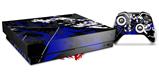 Skin Wrap for XBOX One X Console and Controller Baja 0003 Royal Blue