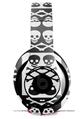WraptorSkinz Skin Decal Wrap compatible with Beats Studio 2 and 3 Wired and Wireless Headphones Skull And Crossbones Pattern Bw Skin Only (HEADPHONES NOT INCLUDED)