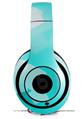 WraptorSkinz Skin Decal Wrap compatible with Beats Studio 2 and 3 Wired and Wireless Headphones Bokeh Squared Neon Teal Skin Only (HEADPHONES NOT INCLUDED)
