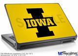 Laptop Skin (Medium) - Iowa Hawkeyes 04 Black on Gold