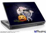 Laptop Skin (Medium) - Halloween Jack O Lantern Pumpkin Bats and Zombie Mummy