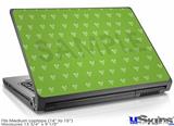 Laptop Skin (Medium) - Hearts Green On White