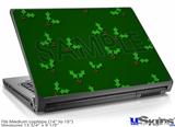 Laptop Skin (Medium) - Holly Leaves on Green