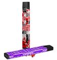 Skin Decal Wrap 2 Pack for Juul Vapes Checker Skull Splatter Red JUUL NOT INCLUDED