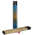 Skin Decal Wrap 2 Pack for Juul Vapes Exotic Wood White Oak Burl Burst Neon Blue JUUL NOT INCLUDED