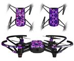 Skin Decal Wrap 2 Pack for DJI Ryze Tello Drone Purple Checker Graffiti DRONE NOT INCLUDED