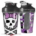 Decal Style Skin Wrap works with Blender Bottle 20oz Princess Skull Purple (BOTTLE NOT INCLUDED)