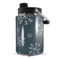 Skin Decal Wrap for Yeti Half Gallon Jug Winter Snow Dark Blue - JUG NOT INCLUDED by WraptorSkinz