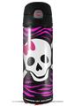 Skin Decal Wrap for Thermos Funtainer 16oz Bottle Pink Zebra Skull (BOTTLE NOT INCLUDED) by WraptorSkinz