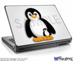 Laptop Skin (Small) - Penguins on White