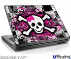 Laptop Skin (Small) - Splatter Girly Skull