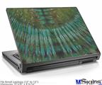 Laptop Skin (Small) - Tie Dye Turquoise Stripes