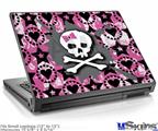 Laptop Skin (Small) - Pink Bow Skull