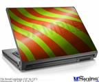 Laptop Skin (Small) - Two Tone Waves Neon Green Orange