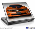 Laptop Skin (Small) - 2010 Chevy Camaro Orange - Black Stripes