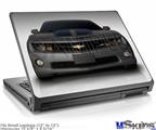 Laptop Skin (Small) - 2010 Chevy Camaro Cyber Gray - Black Stripes