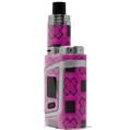 Skin Decal Wrap for Smok AL85 Alien Baby Criss Cross Pink VAPE NOT INCLUDED