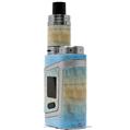 Skin Decal Wrap for Smok AL85 Alien Baby Exotic Wood Beeswing Eucalyptus Burst Neon Blue VAPE NOT INCLUDED