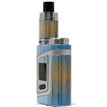 Skin Decal Wrap for Smok AL85 Alien Baby Exotic Wood Zebra Wood Vertical Burst Neon Blue VAPE NOT INCLUDED