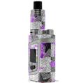 Skin Decal Wrap for Smok AL85 Alien Baby Purple Checker Skull Splatter VAPE NOT INCLUDED