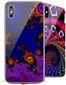 2 Decal style Skin Wraps set for Apple iPhone X and XS Classic