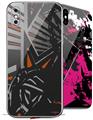 2 Decal style Skin Wraps set for Apple iPhone X and XS Baja 0023 Orange Burnt