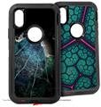 2x Decal style Skin Wrap Set compatible with Otterbox Defender iPhone X and Xs Case - Aquatic 2 (CASE NOT INCLUDED)