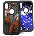 2x Decal style Skin Wrap Set compatible with Otterbox Defender iPhone X and Xs Case - Baja 0032 Burnt Orange (CASE NOT INCLUDED)