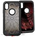 2x Decal style Skin Wrap Set compatible with Otterbox Defender iPhone X and Xs Case - Hexatrix (CASE NOT INCLUDED)